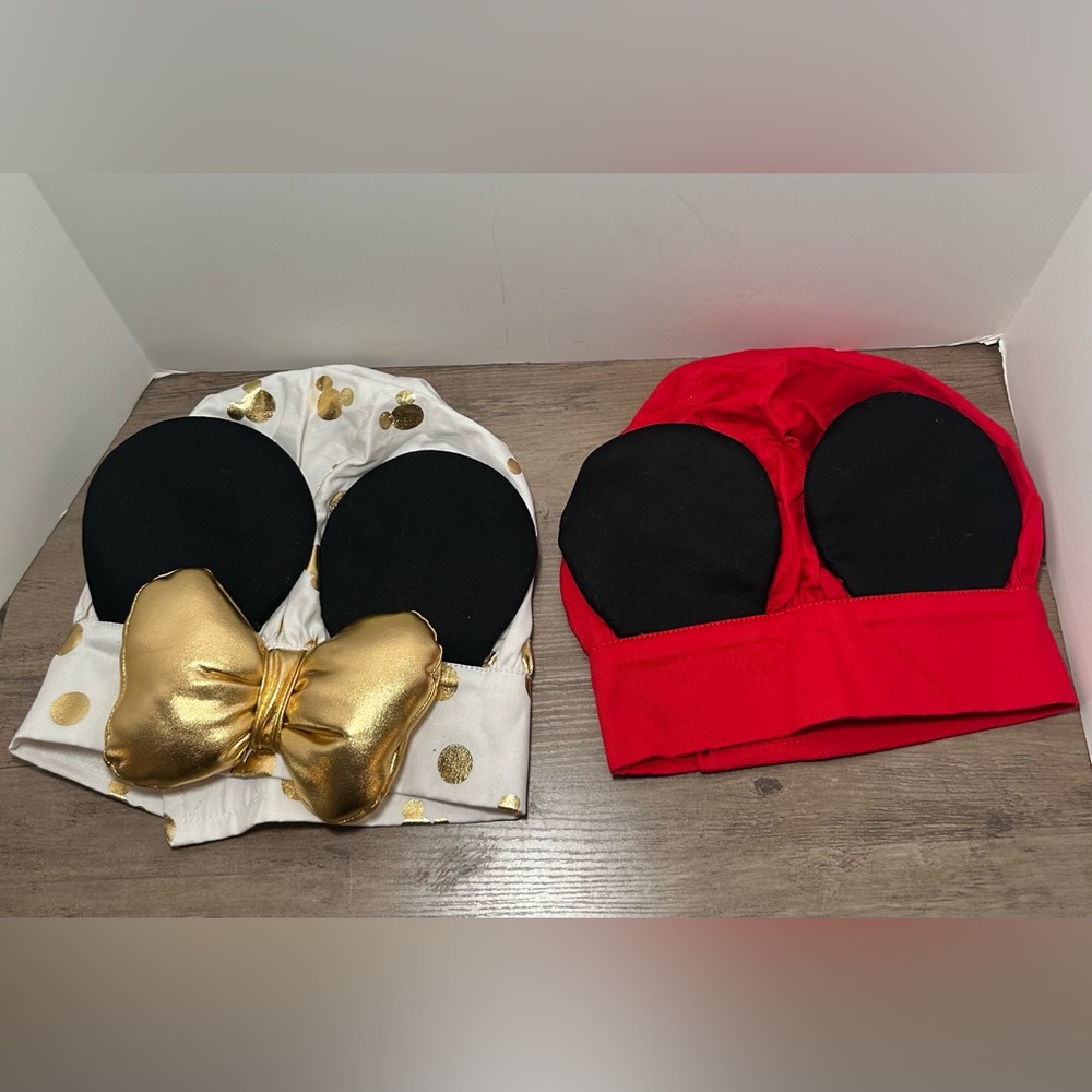 Disney Mickey & Minnie‎ Mouse Chef Hat Ears Disney EUC.